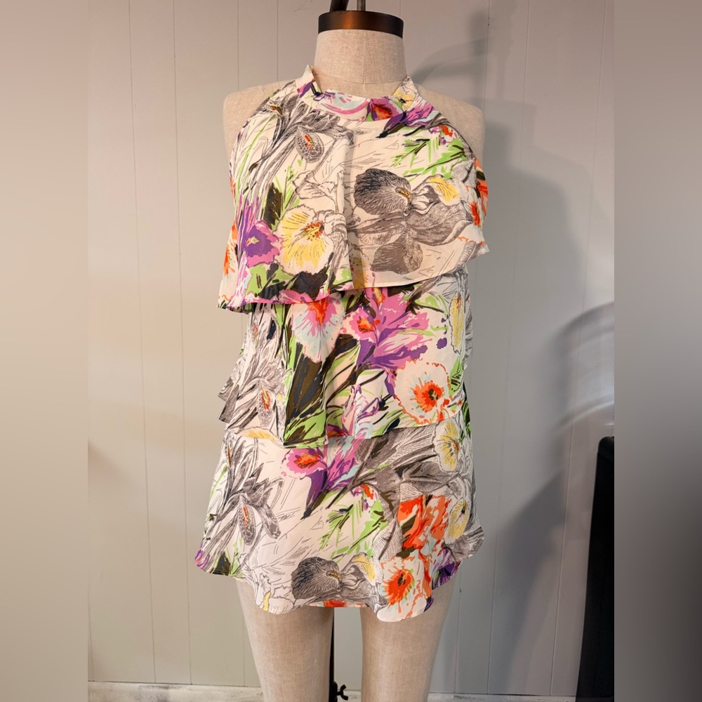 Lane Bryant Floral Halter Mini Top